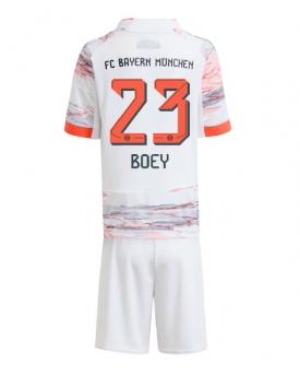 Billige Fotballdrakt Bayern Munich Sacha Boey #23 Replika Bortedraktsett Barn 2025-26 Kortermet (med bukser)